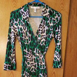 Diane Von Furstenberg Vintage green wrap dress DVF